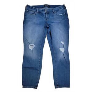 Torrid Medium Wash Distressed Faded Premium Jegging Plus Size 22R